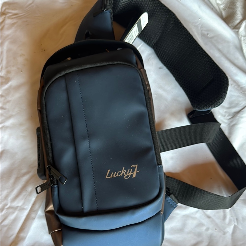 Lucky7 Brand Blue Crossbody bag unisex